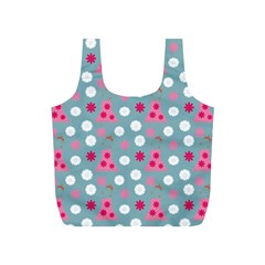 Pink Dress Blue Full Print Recycle Bags (s)  by snowwhitegirl