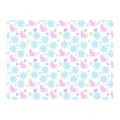 Cats And Flowers Double Sided Flano Blanket (mini) 