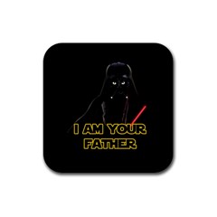 Darth Vader Cat Rubber Coaster (square)  by Valentinaart
