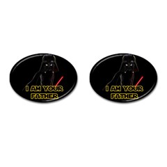 Darth Vader Cat Cufflinks (oval) by Valentinaart