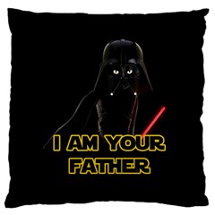 Darth Vader Cat Large Flano Cushion Case (one Side)