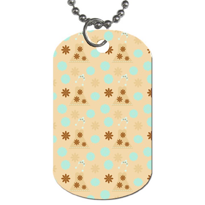 Beige Dress Dog Tag (Two Sides)