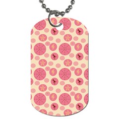 Cream Retro Dots Dog Tag (two Sides) by snowwhitegirl