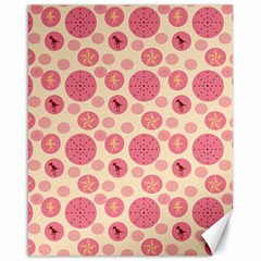 Cream Retro Dots Canvas 16  X 20   by snowwhitegirl