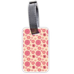 Cream Retro Dots Luggage Tags (one Side) 