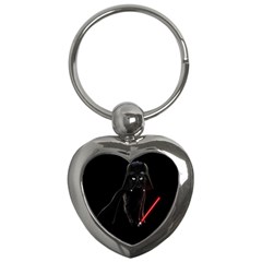 Darth Vader Cat Key Chains (heart)  by Valentinaart