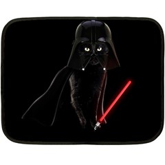 Darth Vader Cat Double Sided Fleece Blanket (mini)  by Valentinaart