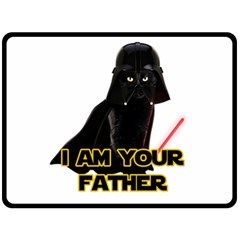 Darth Vader Cat Double Sided Fleece Blanket (large)  by Valentinaart