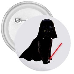 Darth Vader Cat 3  Buttons by Valentinaart