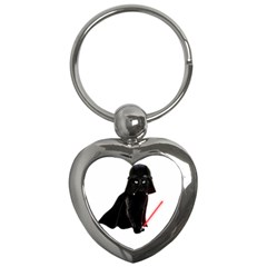 Darth Vader Cat Key Chains (heart)  by Valentinaart