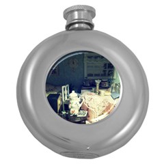 Abandonded Dollhouse Round Hip Flask (5 Oz)