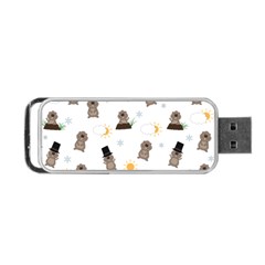 Groundhog Day Pattern Portable Usb Flash (one Side) by Valentinaart