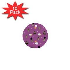 Groundhog Day Pattern 1  Mini Buttons (10 pack) 