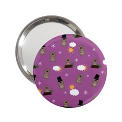 Groundhog Day Pattern 2.25  Handbag Mirrors