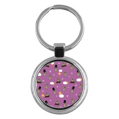 Groundhog Day Pattern Key Chains (Round) 