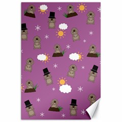 Groundhog Day Pattern Canvas 20  x 30  