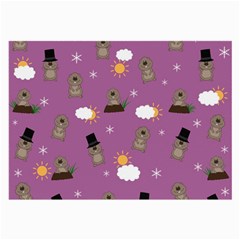 Groundhog Day Pattern Large Glasses Cloth