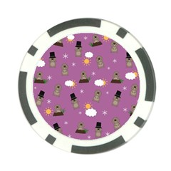 Groundhog Day Pattern Poker Chip Card Guard