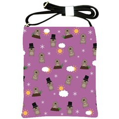 Groundhog Day Pattern Shoulder Sling Bags