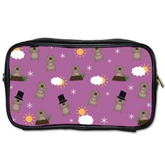 Groundhog Day Pattern Toiletries Bags