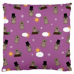 Groundhog Day Pattern Large Cushion Case (One Side)