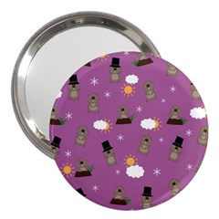 Groundhog Day Pattern 3  Handbag Mirrors