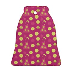 Yellow Flowers Dress Bell Ornament (two Sides)