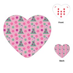 Green Dress Pink Playing Cards (heart) 