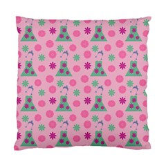 Green Dress Pink Standard Cushion Case (two Sides)