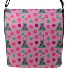 Green Dress Pink Flap Messenger Bag (s) by snowwhitegirl