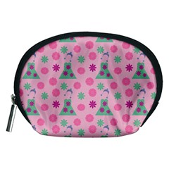 Green Dress Pink Accessory Pouches (medium) 