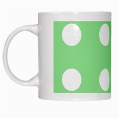 Lime Dot White Mugs by snowwhitegirl