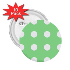 Lime Dot 2 25  Buttons (10 Pack)  by snowwhitegirl