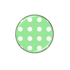 Lime Dot Hat Clip Ball Marker by snowwhitegirl