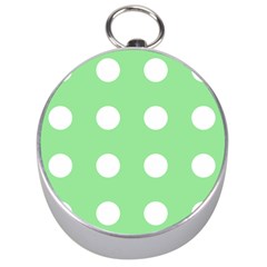 Lime Dot Silver Compasses