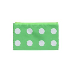 Lime Dot Cosmetic Bag (xs) by snowwhitegirl