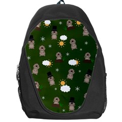 Groundhog Day Pattern Backpack Bag