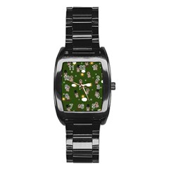 Groundhog Day Pattern Stainless Steel Barrel Watch