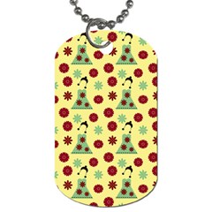 Green Dress Yellow Dog Tag (one Side)