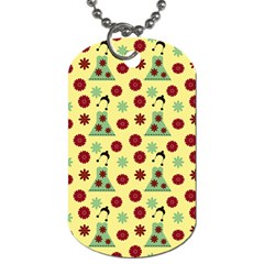 Green Dress Yellow Dog Tag (two Sides)