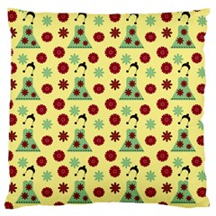 Green Dress Yellow Standard Flano Cushion Case (two Sides) by snowwhitegirl