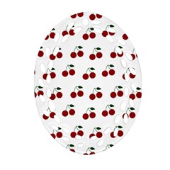 Cherries Ornament (oval Filigree) by snowwhitegirl