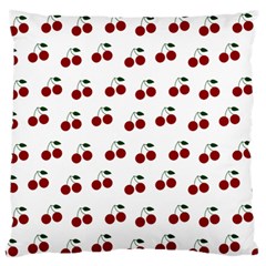 Cherries Large Flano Cushion Case (one Side)