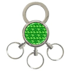 Green Sea Whales 3-ring Key Chains