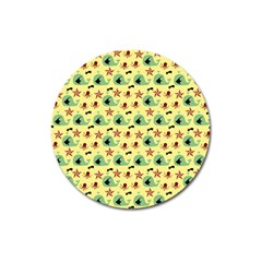 Yellow Sea Whales Magnet 3  (round) by snowwhitegirl