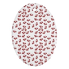 Red Cherries Oval Ornament (two Sides) by snowwhitegirl