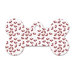 Red Cherries Dog Tag Bone (one Side) by snowwhitegirl