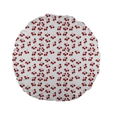 Red Cherries Standard 15  Premium Round Cushions by snowwhitegirl