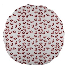Red Cherries Large 18  Premium Round Cushions by snowwhitegirl