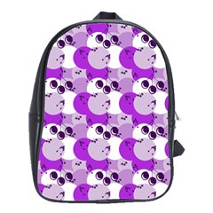 Purple Cherry Dots School Bag (large)